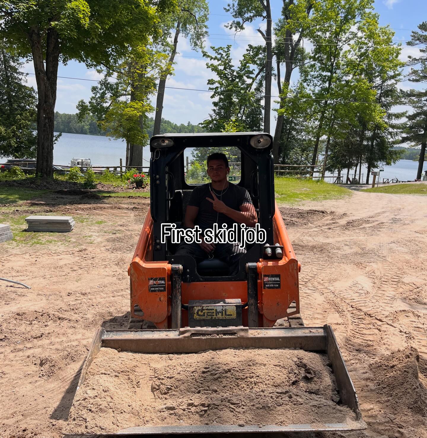 Skid steer in action
