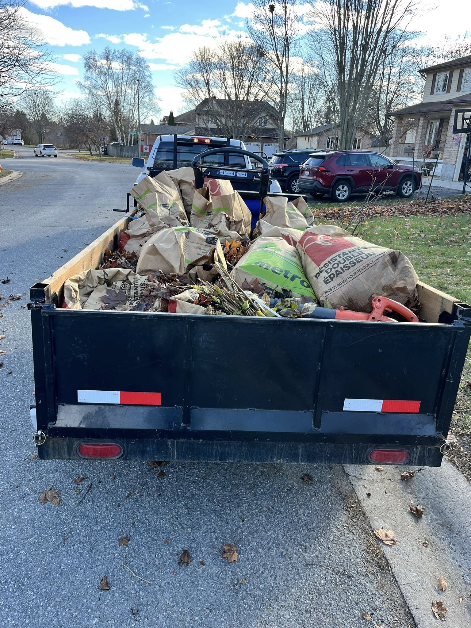 Loaded trailer ready for job
