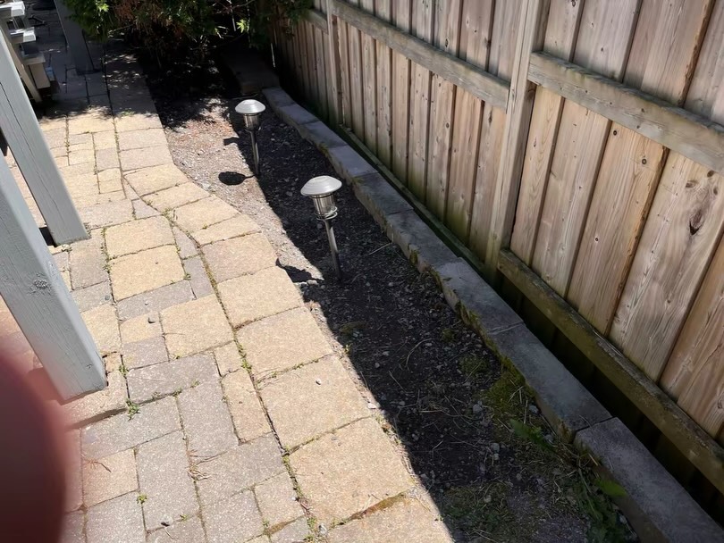 Sidewalk interlock - Before